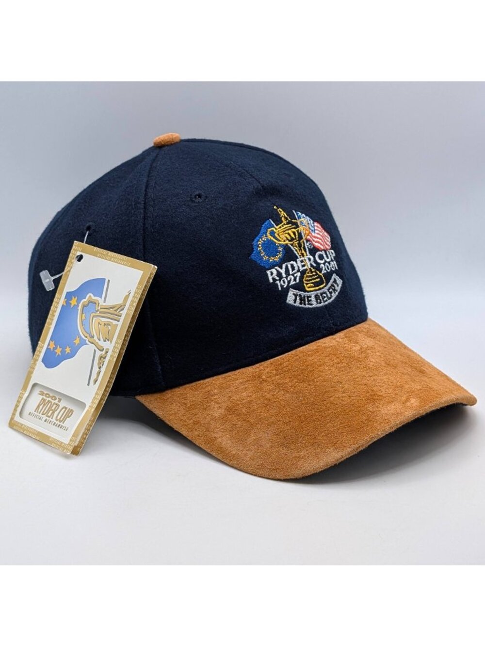 NEW Vintage Ryder Cup 2001 The Belfry Hat Wool Suede Adjustable Strap Back Golf